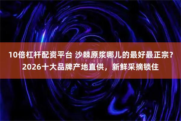 10倍杠杆配资平台 沙棘原浆哪儿的最好最正宗？2026十大品牌产地直供，新鲜采摘锁住